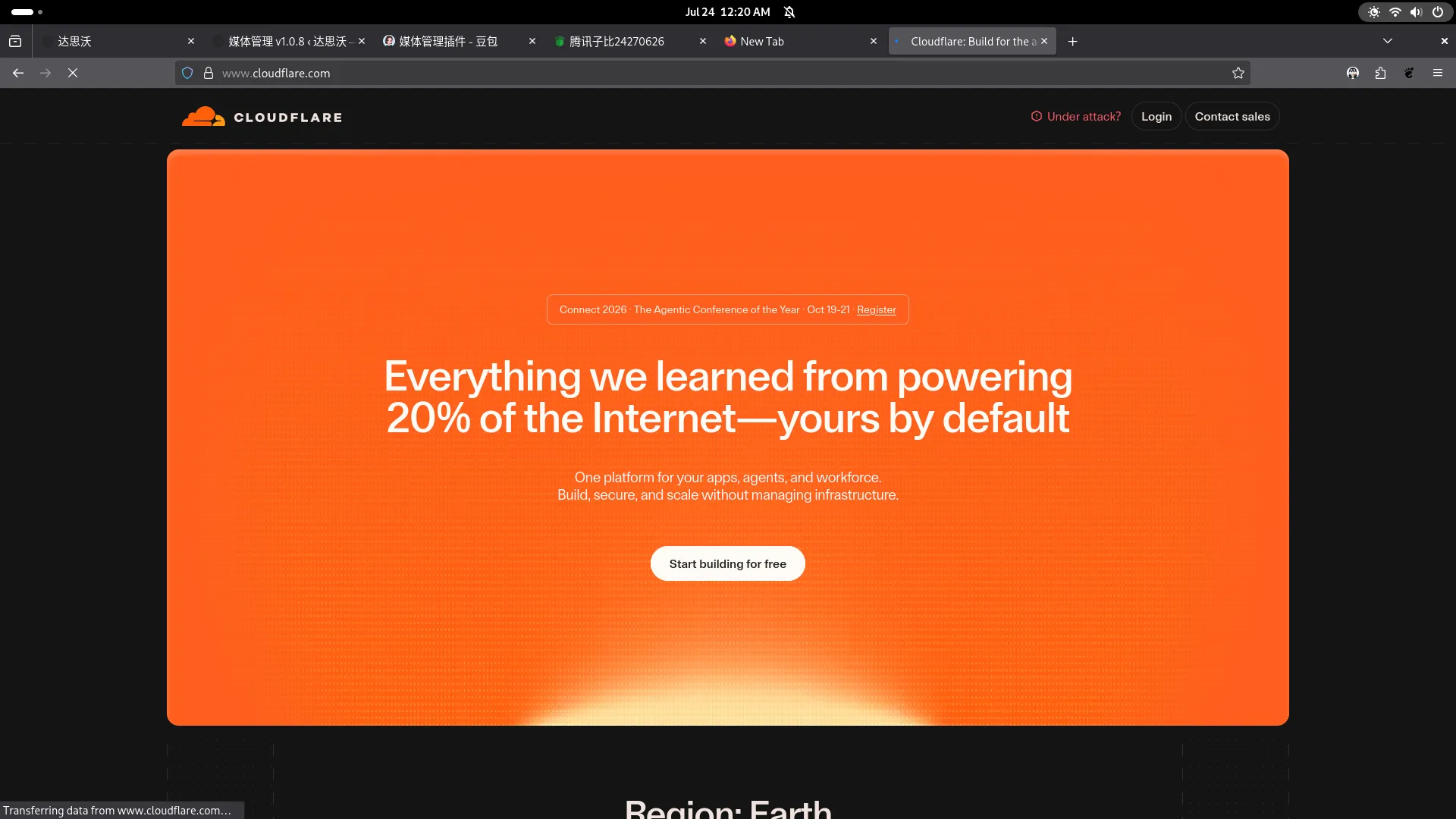 Cloudflare | 全球CDN防护平台，加速网站并抵御网络攻击-达思沃