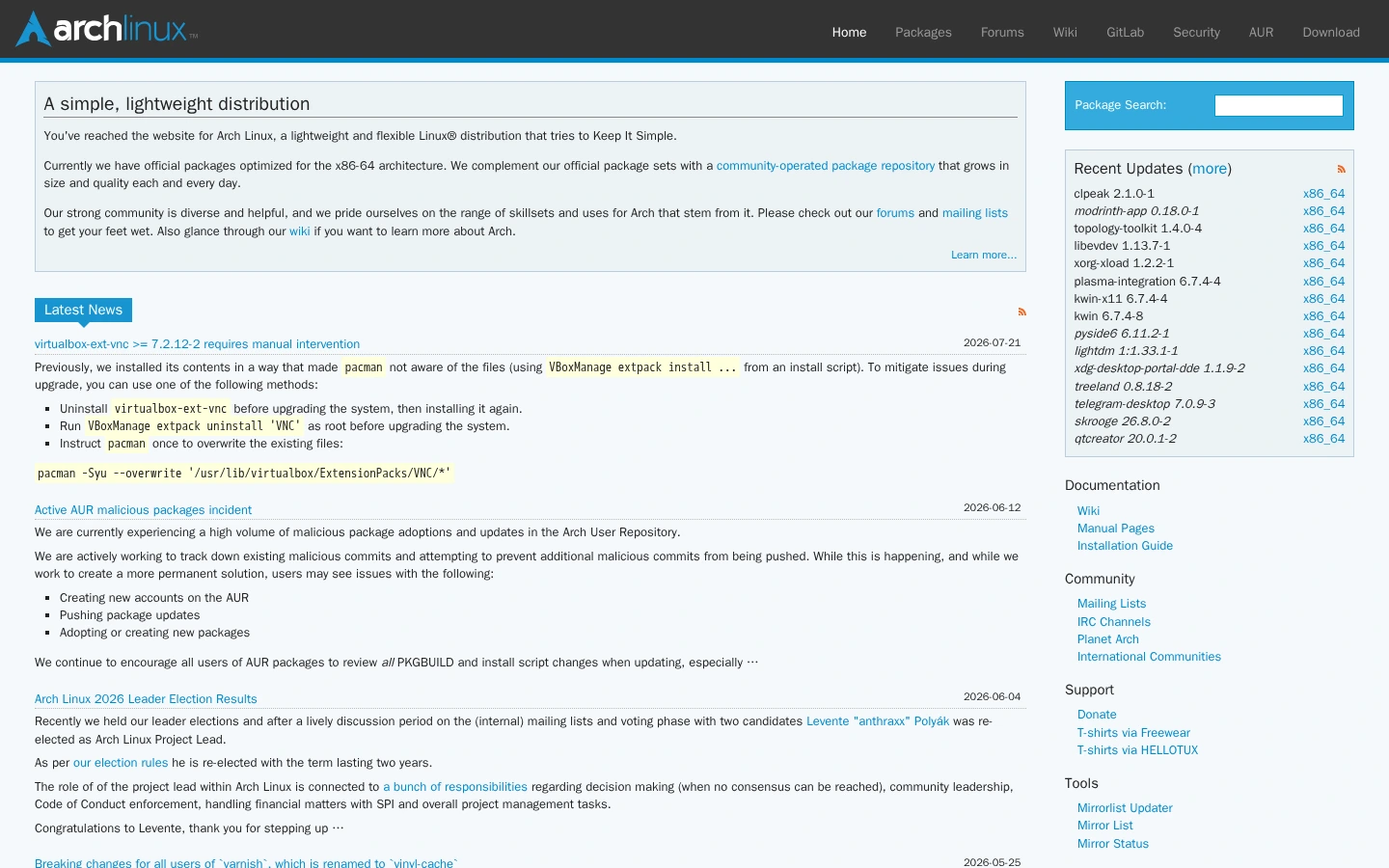 Arch Linux | 轻量简洁的滚动更新Linux发行版，极客首选操作系统-达斯沃