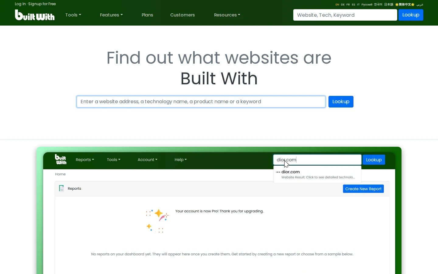 BuiltWith | 网站技术栈分析检测工具,竞品技术调研平台-达斯沃