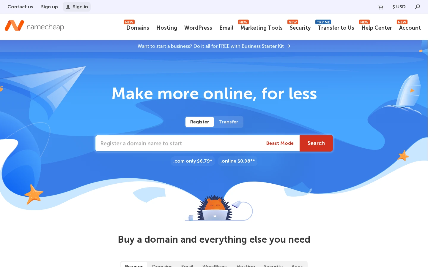 Namecheap | 域名注册与网站主机服务一站式平台-达斯沃