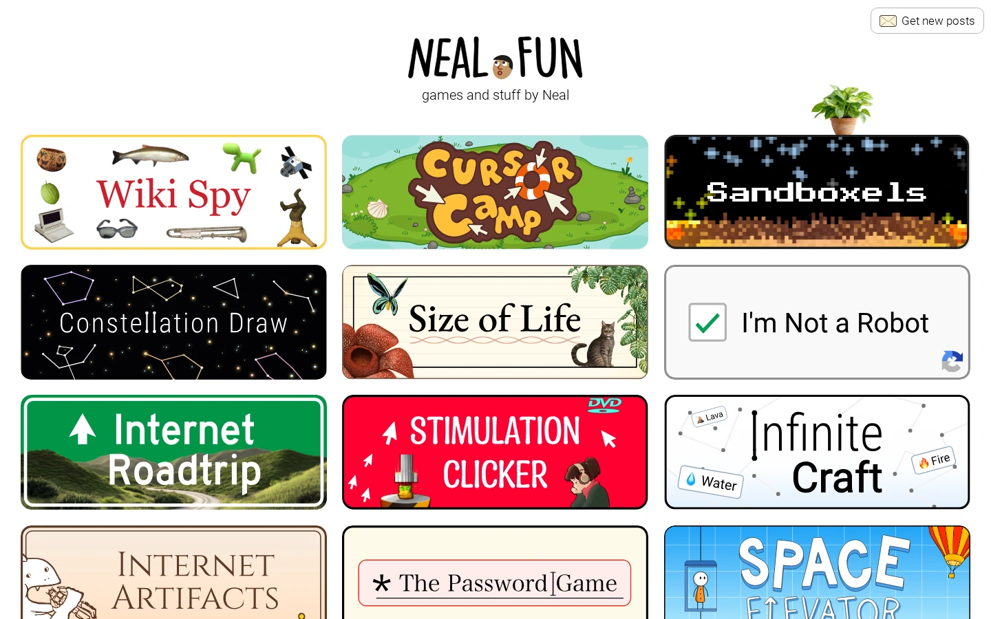 Neal.fun | 创意互动实验与小游戏合集网站