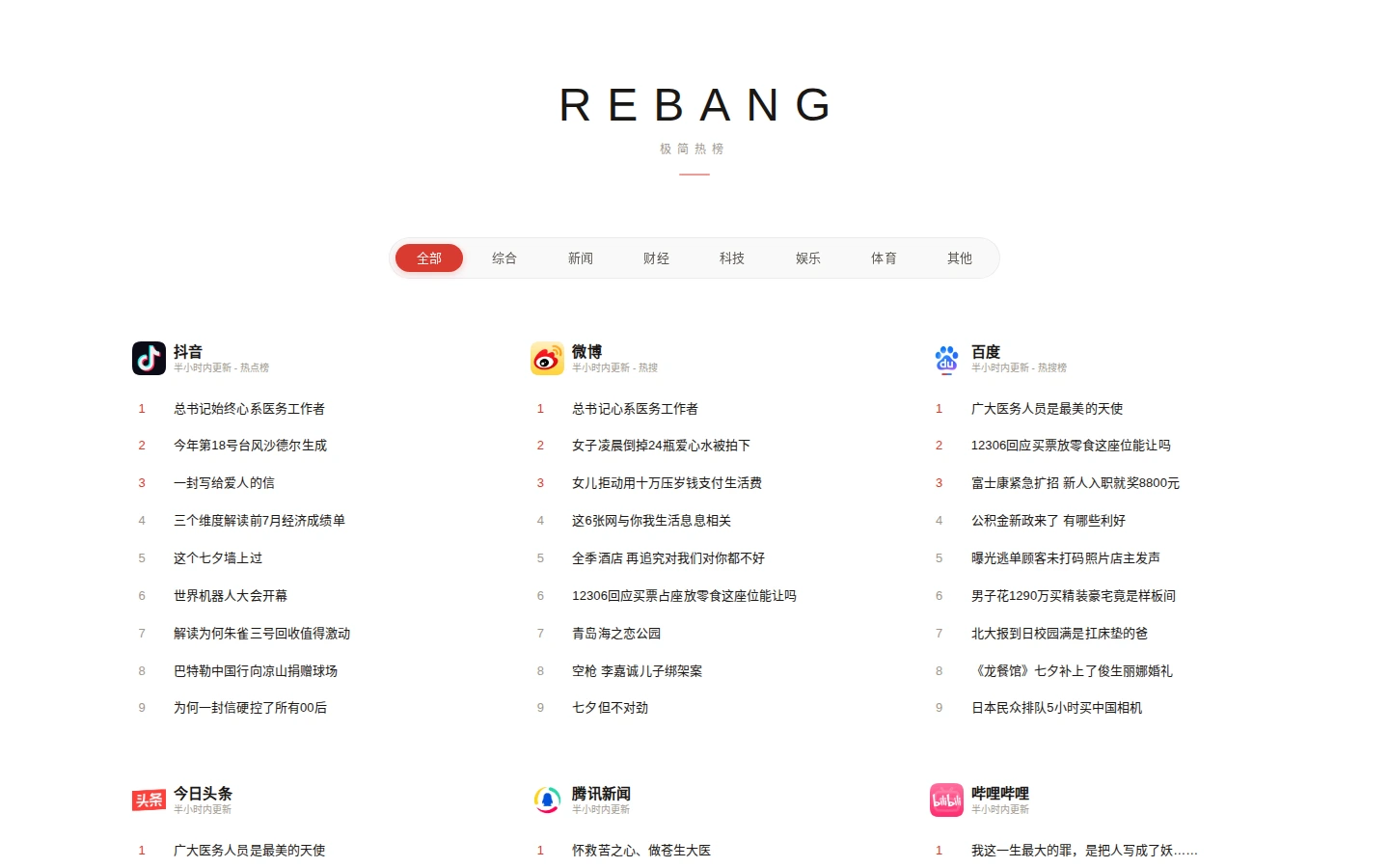 REBANG | 全网热搜聚合平台,极简热榜资讯一站浏览-达斯沃
