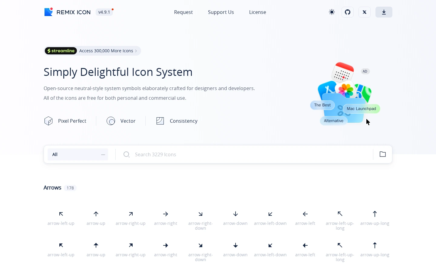 Remix Icon | 免费开源矢量图标库，设计师开发者首选-达斯沃