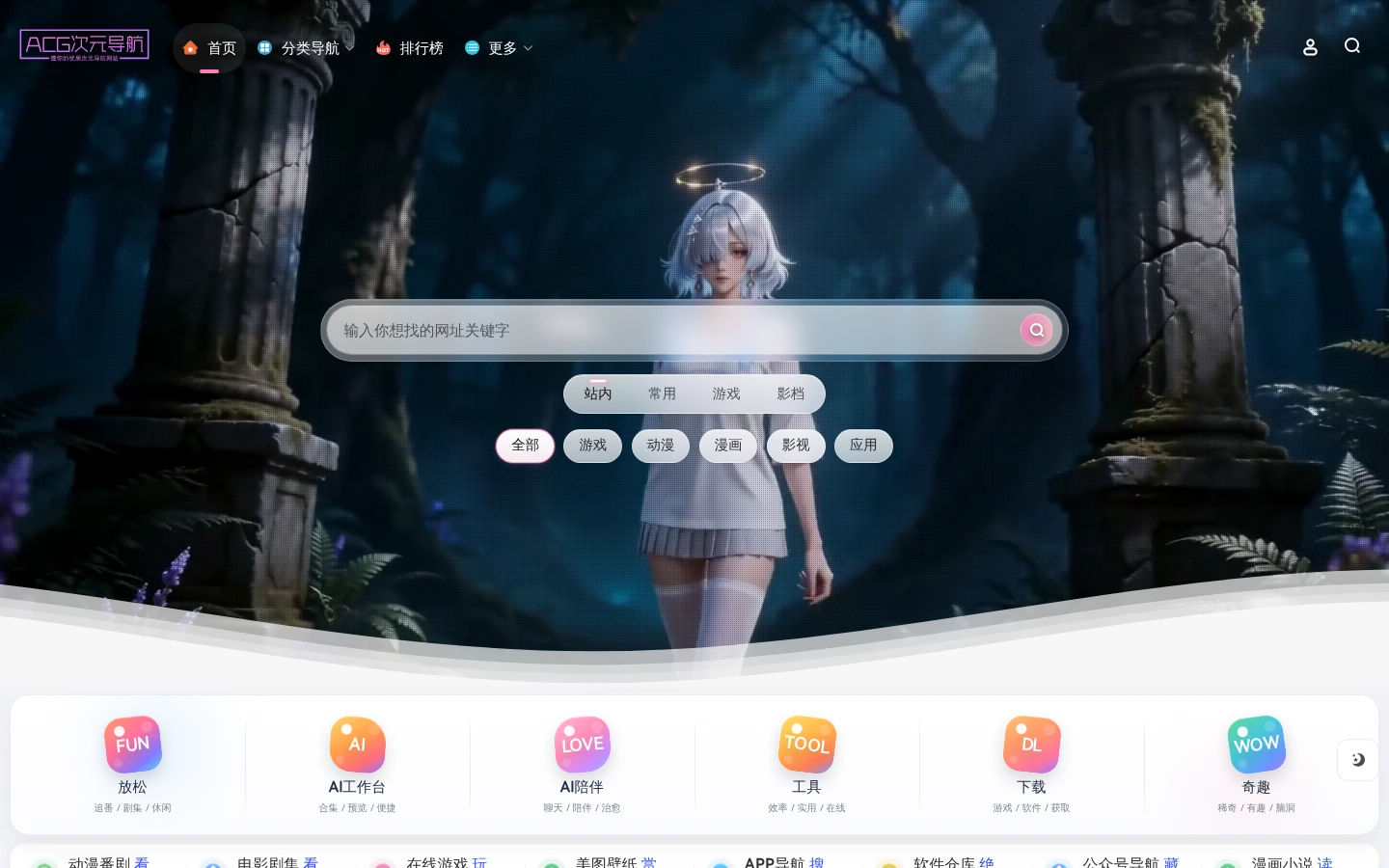 ACG次元导航 | 二次元动漫游戏资源收录与网址导航平台